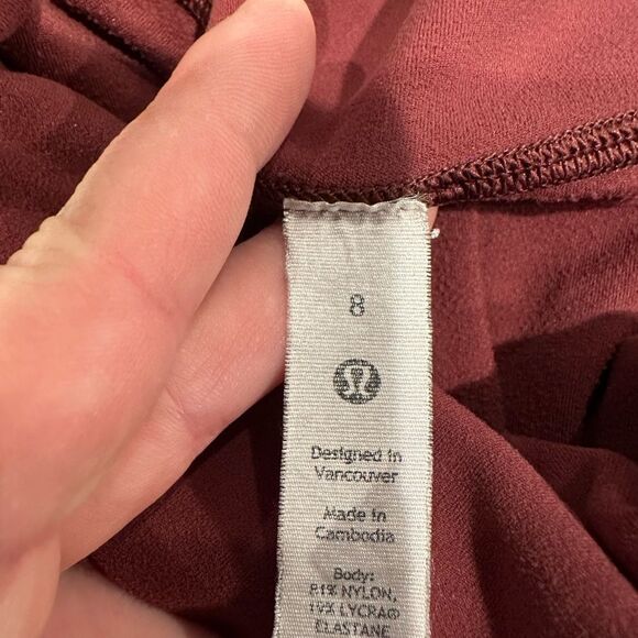 Lululemon align high rise crop red merlot size 8 - Picture 5 of 6